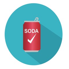 soda drink can flat icon