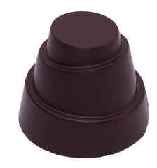 Single frustum with spiral molded chocolate without background - 251000936