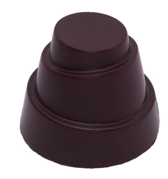 Single frustum with spiral molded chocolate without background