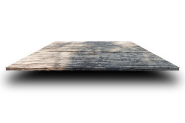 old Wooden got some black stain, with sun light shine on, make for shelf with shadow - clipping path