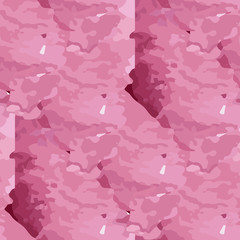 Vector pink seamless camouflage military background