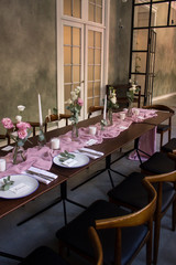 very beautifully decorated hall for wedding celebration