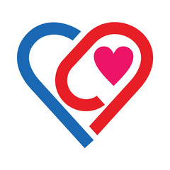 love logo, love and line in love logo style