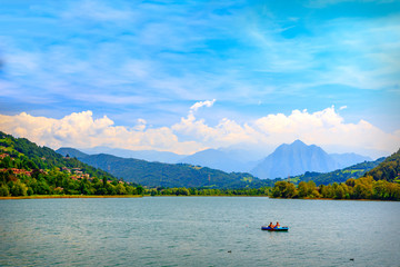 Lake Como with mountain views