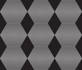 Black and hite seamless texture. Web background with rhombs, stars