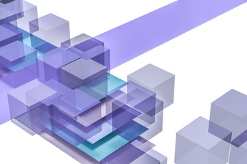 Obraz premium Kolorowy papierowy kształt, 3d rendering