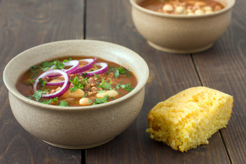 Turkey chilli with cornbread
