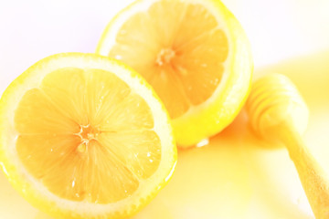 fresh honey lemon with lighting