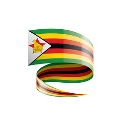 Zimbabwe flag, vector illustration on a white background