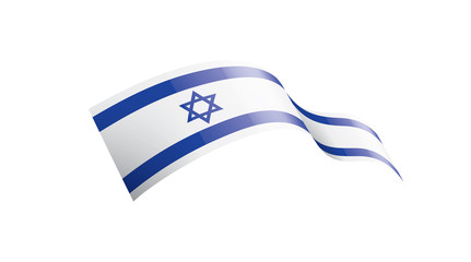 Israel flag, vector illustration on a white background