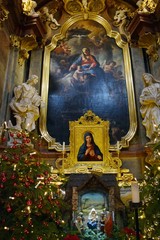 The interior of the old Catholic Church. The inside of a Church. Vienna. Austria