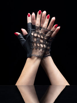 Femme beaut&eacute; gants