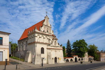 Fototapeta na wymiar Lublin, Poland. St. Joseph's Church - 17th-century Roman Catholic church in old town