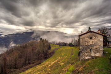 Fototapeta premium Rural house in the Slovenian countryside