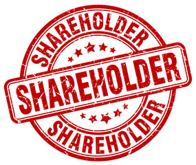 shareholder red grunge stamp