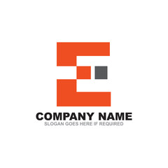 E letter logo design vector template