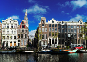 Obraz premium Houses of Amstardam, Netherlands