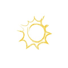 Drawing of sun. Vector illustration