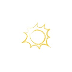 Drawing of sun. Vector illustration