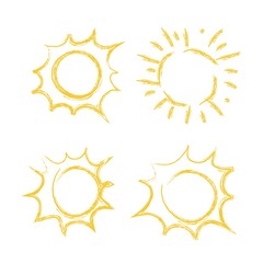 Sun icon set, vector illustration