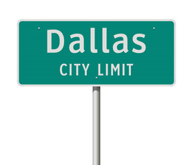 Dallas City Limit road sign