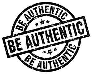 be authentic round grunge black stamp