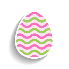 Easter egg. Flat object or icon isolated on white background. Religious holiday. Illustration