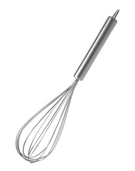 Balloon whisk on white background. Kitchen utensils