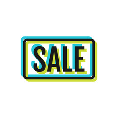 Discount or sale. Flat icon, object for design. Sign and symbol on white background.