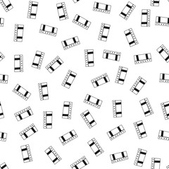 Doodle seamless pattern. Abstract geometric background. Minimalist, Scandinavian style. Black and white illustration.