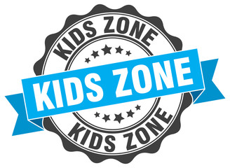 kids zone stamp. sign. seal