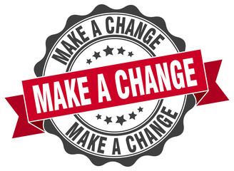 make a change stamp. sign. seal