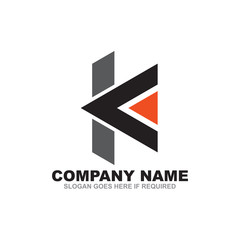 K letter logo design vector template