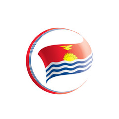 Kiribati flag, vector illustration on a white background