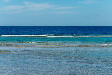 The sea and the waves. beautiful waves in the sea. Small waves on the sea