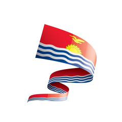 Kiribati flag, vector illustration on a white background
