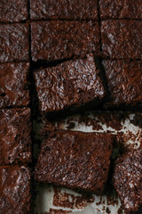 Homemade brownie cake