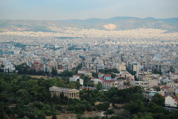 Fototapeta na wymiar Buildings in centre of Athens, Greece