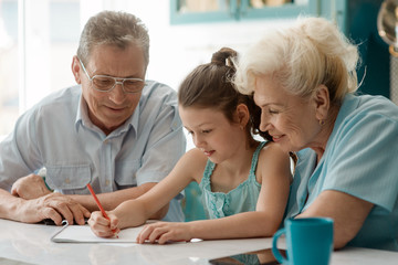 Grandaughter drawing a picture