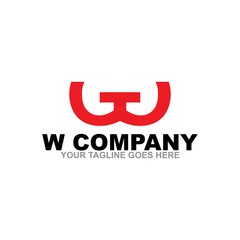W letter logo design vector template