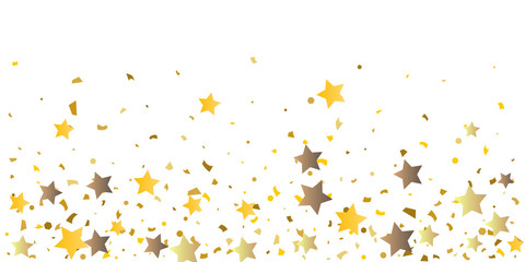 
Golden glitter confetti of stars.