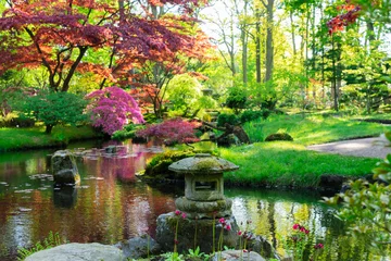 Deurstickers japanese garden in The Hague © neirfy