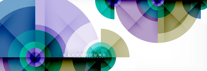 Fototapeta premium Round circles and triangles abstract background