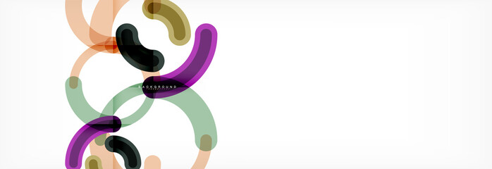 Round linear circle shapes background