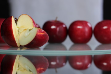 Red apples on the table
