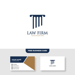 Law Firm Logo, Attorney Logo - Vector, Free Bussines Card Mockup
