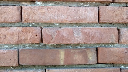 Dirty red brick wall. Old brick wall texture background. 