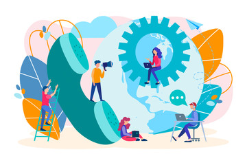 Communication world people vector concept.