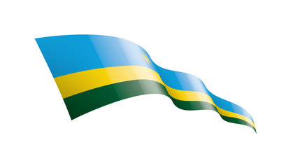 Rwanda flag, vector illustration on a white background