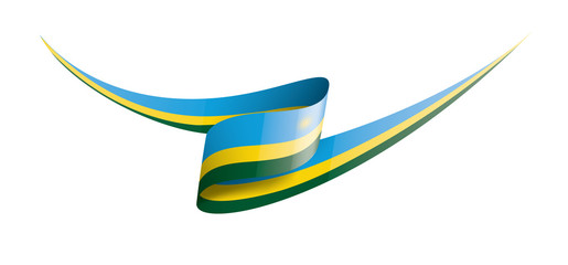 Rwanda flag, vector illustration on a white background